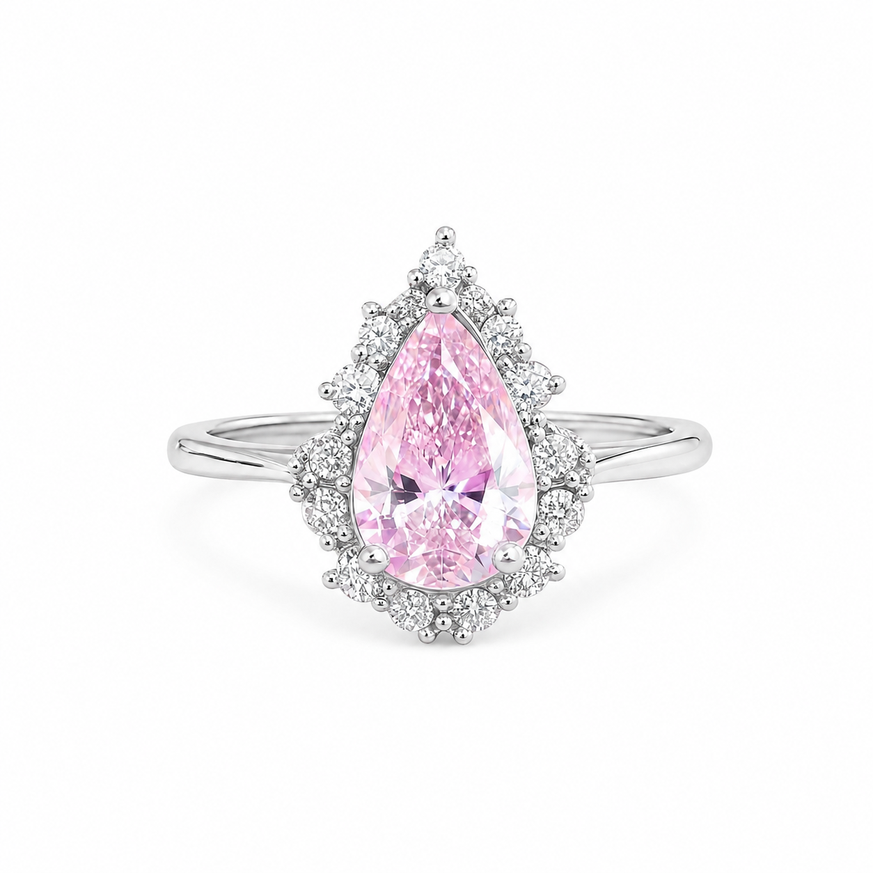 Blush Teardrop Crystal Jewelry Set