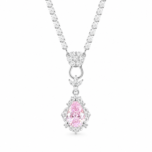 Blush Teardrop Crystal Jewelry Set