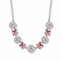 Blush Crystal Floral Jewelry Set