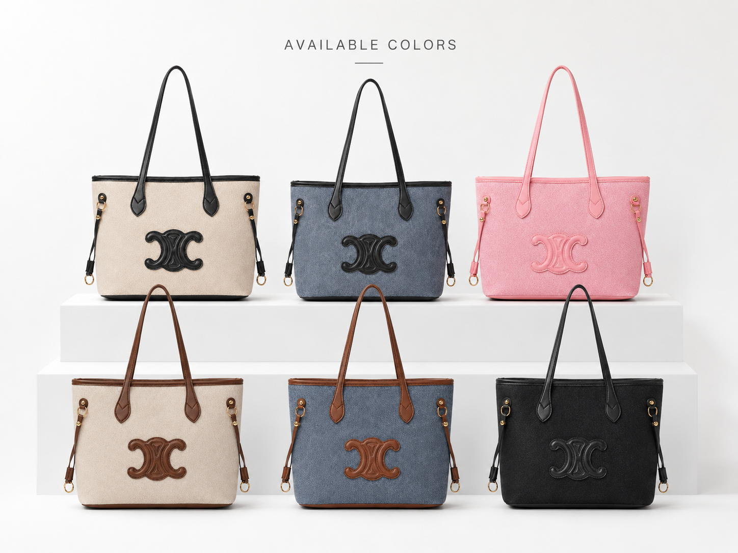 Classic Contrast Tote Bag