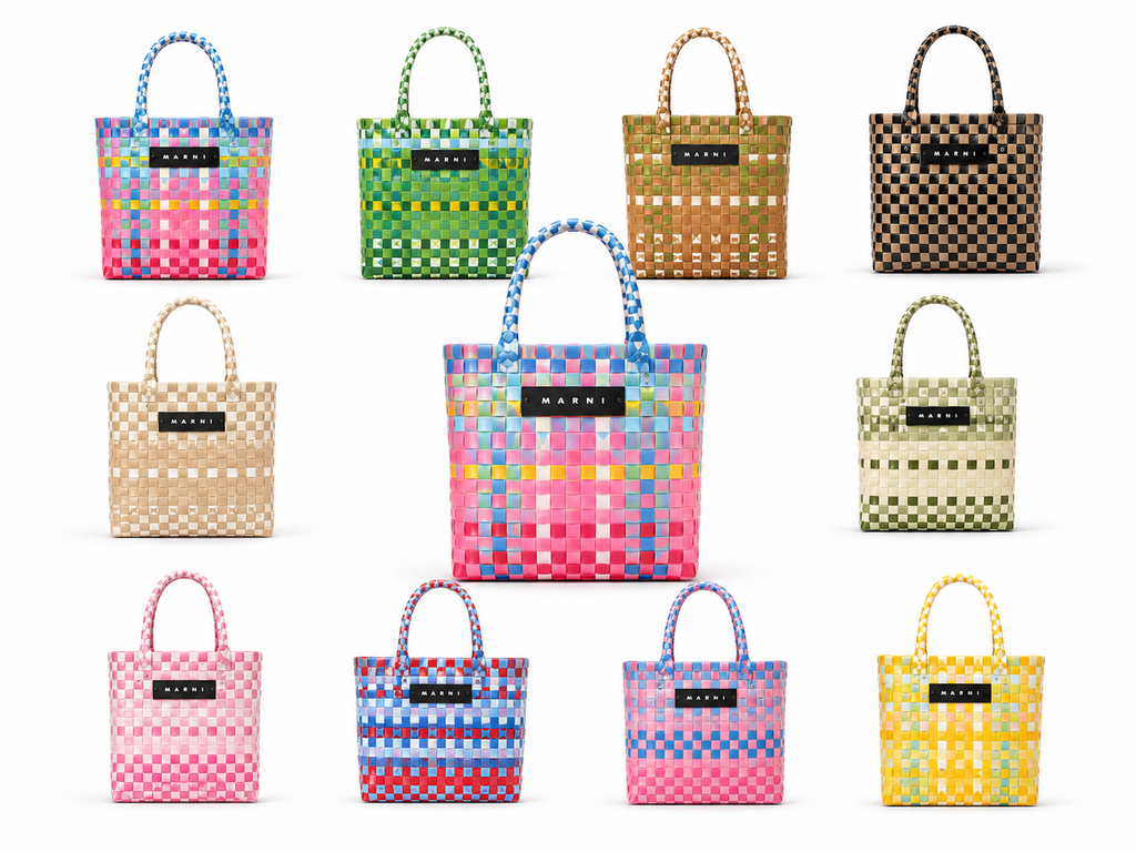 Colorful Woven Mini Tote Bag