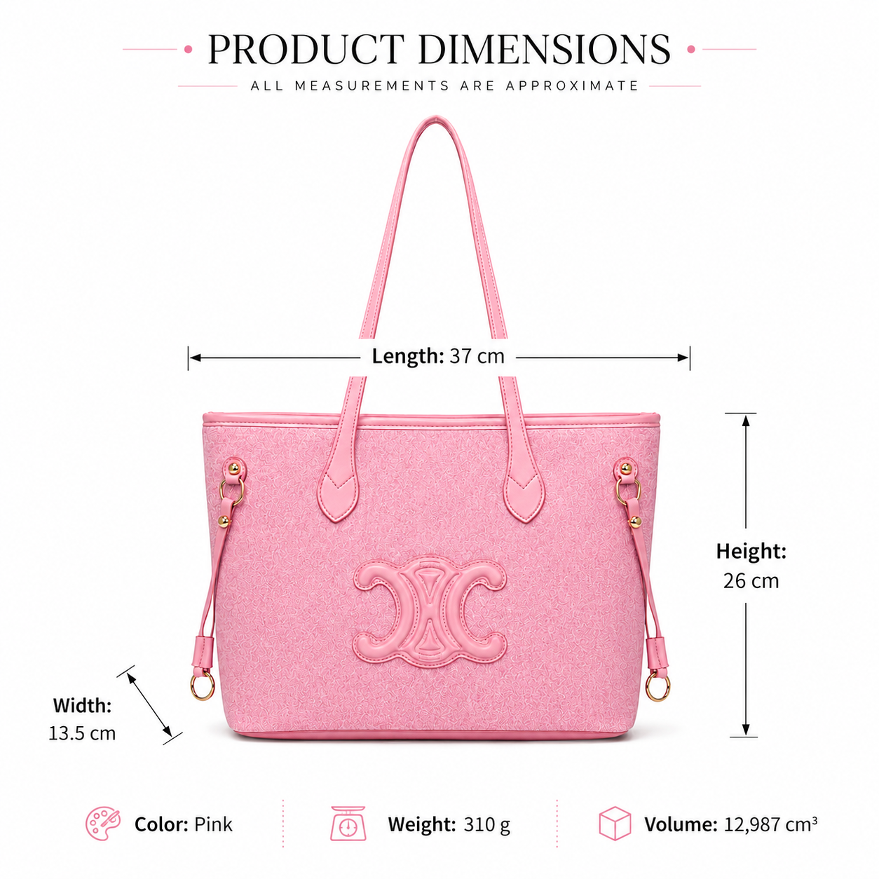 Classic Contrast Tote Bag