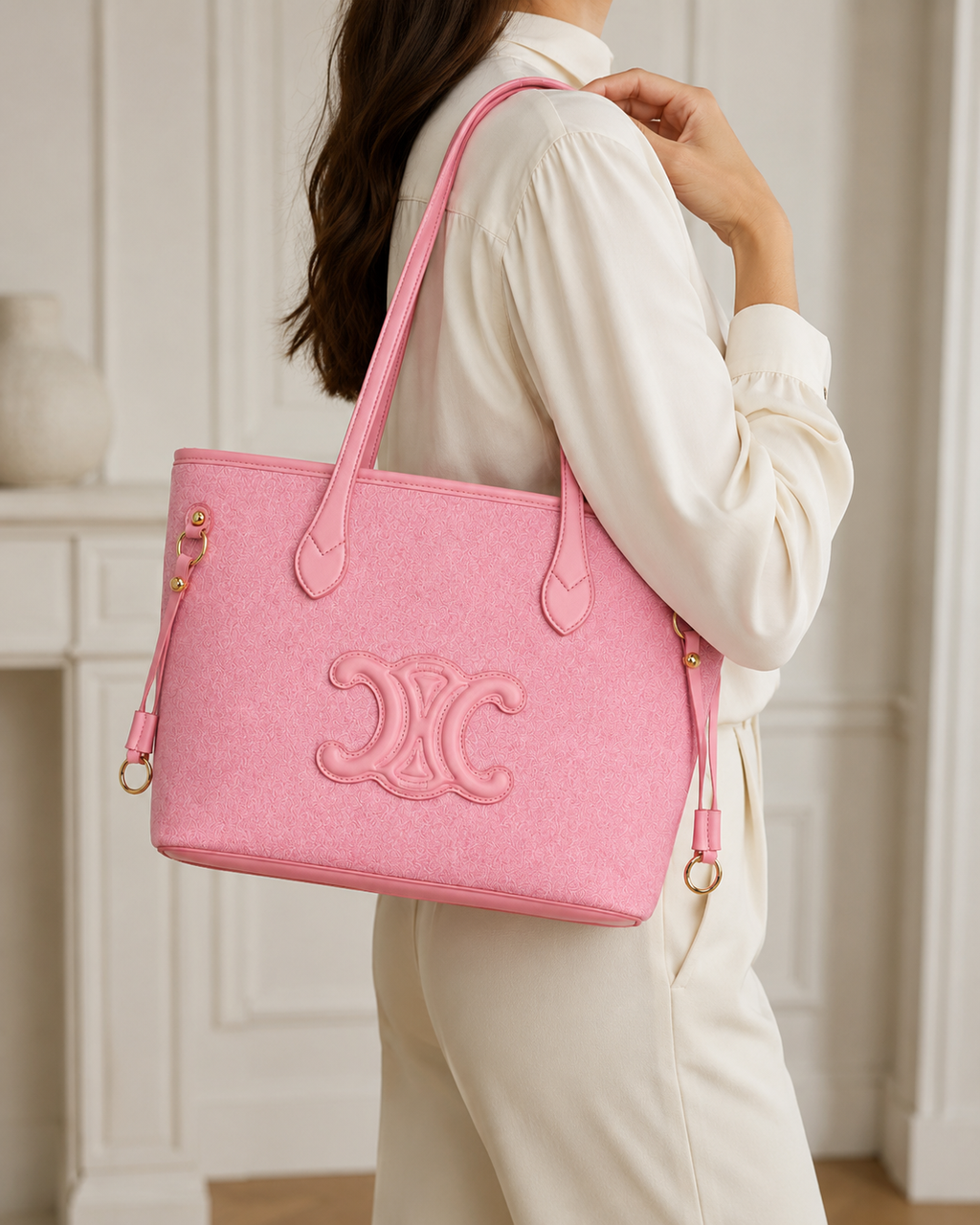 Classic Contrast Tote Bag