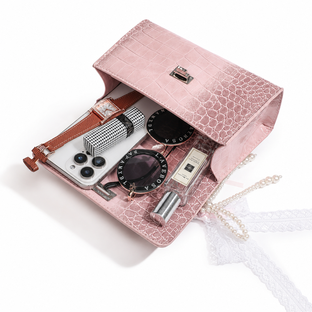 Blush Pearl Bow Chain Shoulder Bag