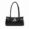 Classic Black Top Handle Shoulder Bag
