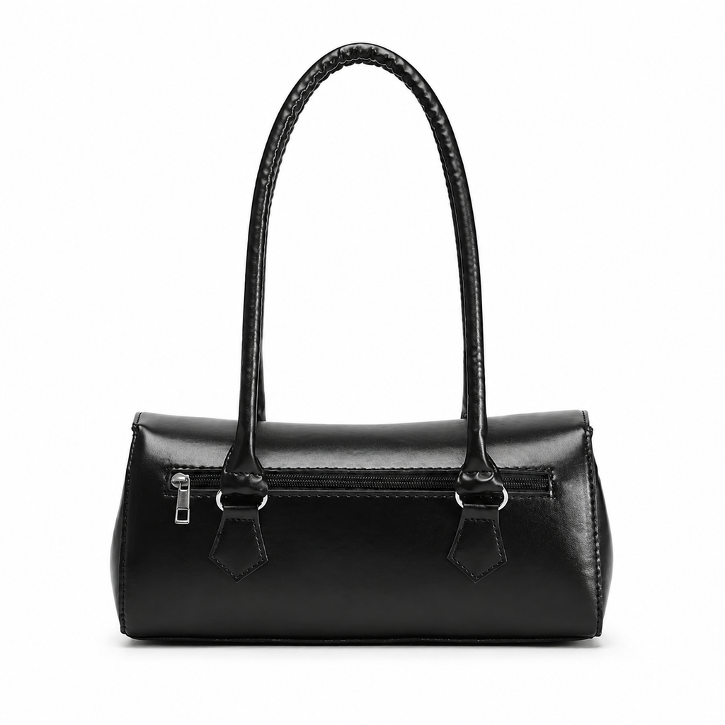 Classic Black Top Handle Shoulder Bag