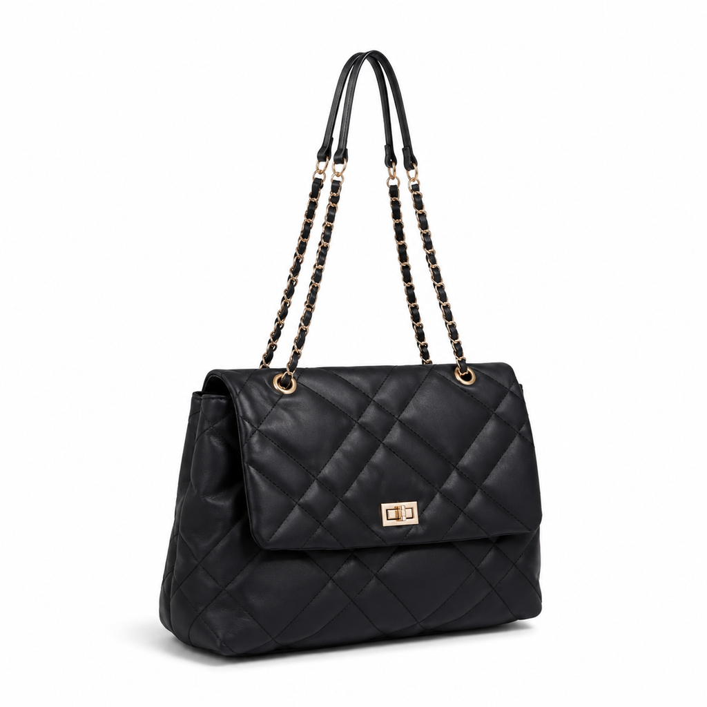 Midnight Quilted Shoulder Bag