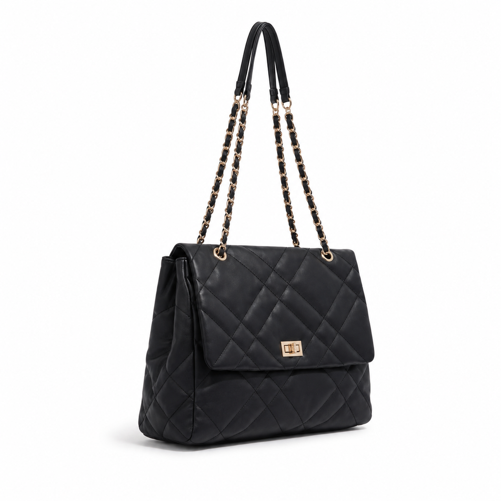 Midnight Quilted Shoulder Bag