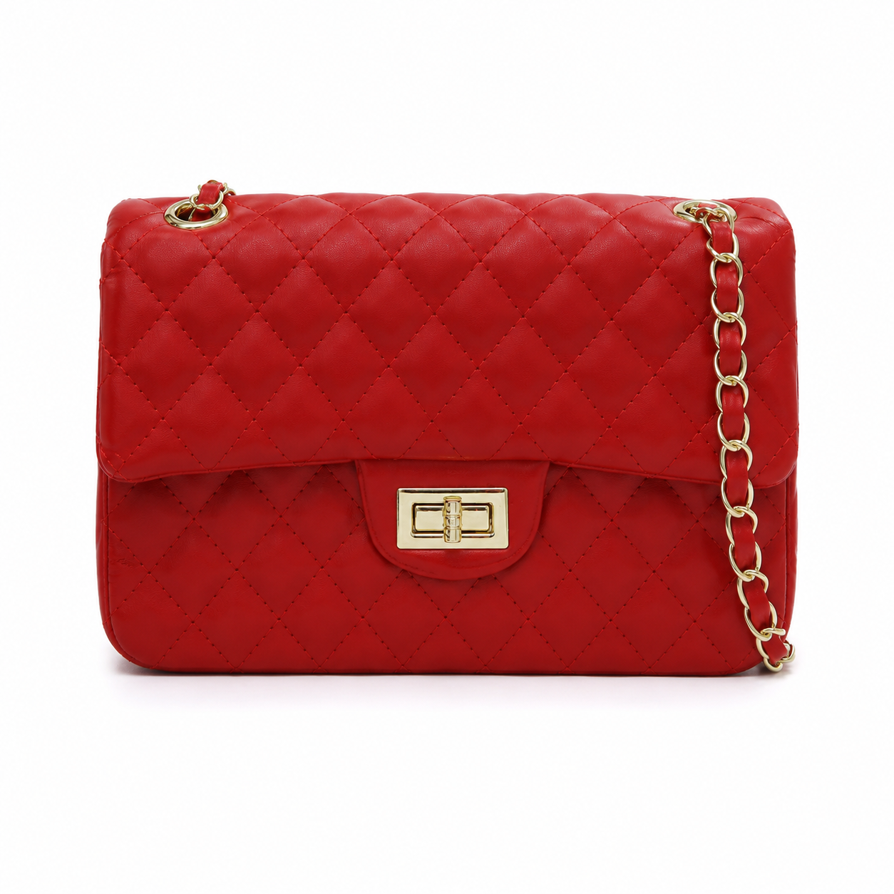 Luxe Quilted Chain Shoulder Bag