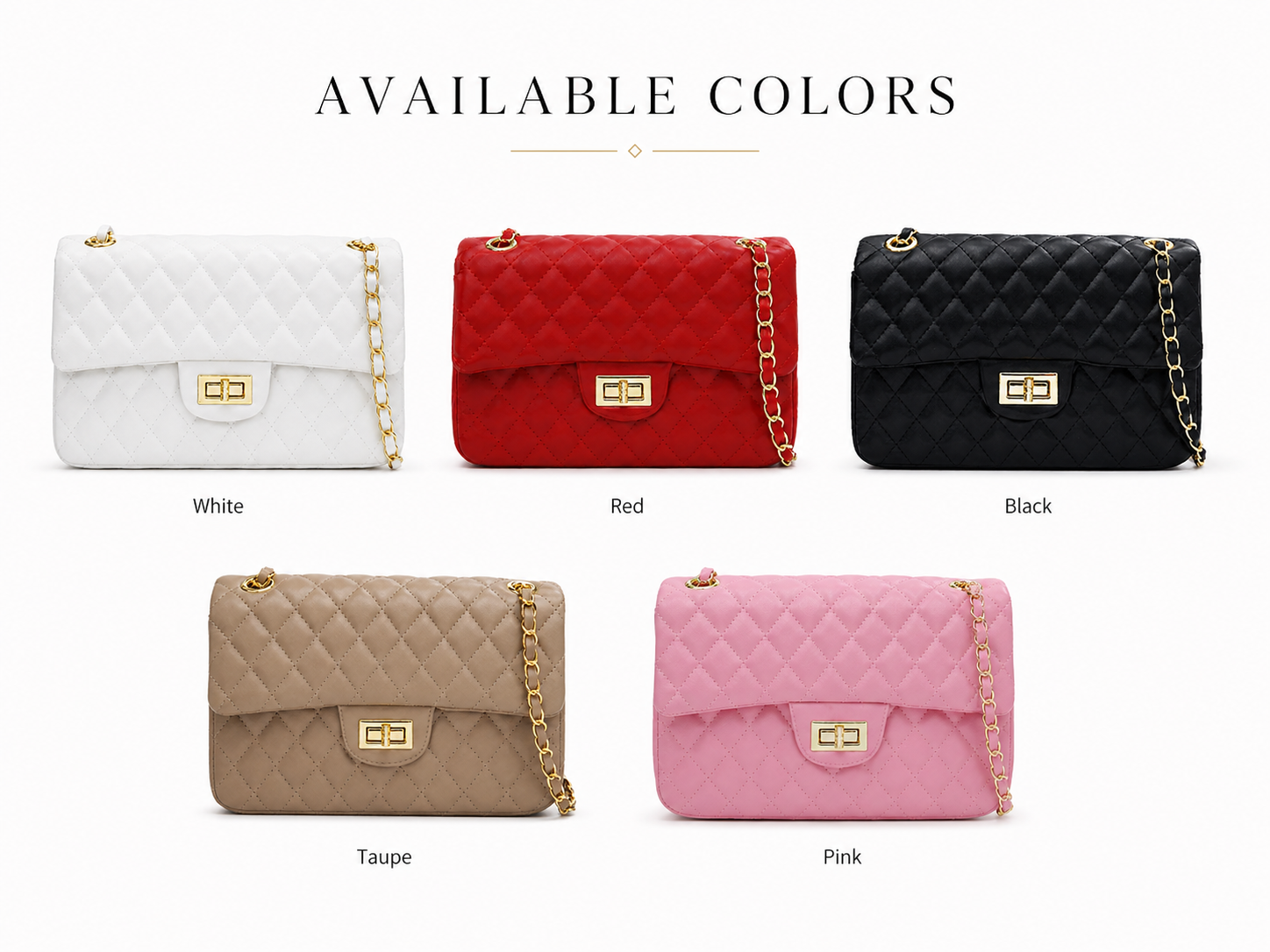 Luxe Quilted Chain Shoulder Bag