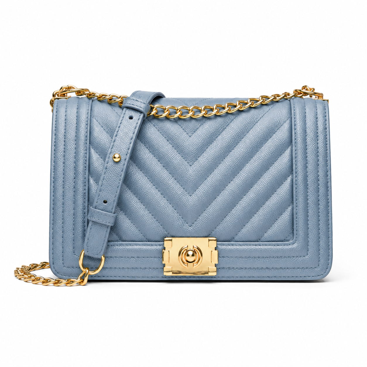 Classic Chevron Chain Shoulder Bag