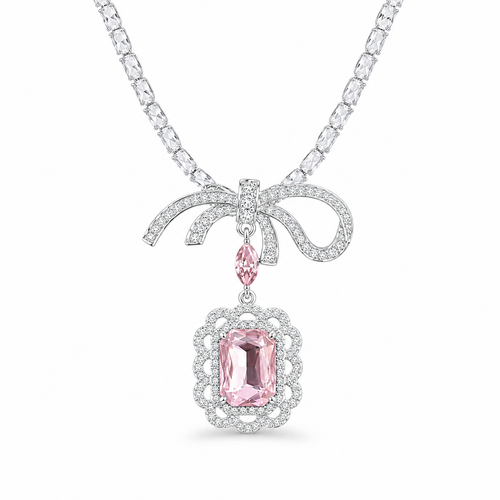 Blush Bow Crystal Jewelry Set