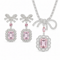 Blush Bow Crystal Jewelry Set