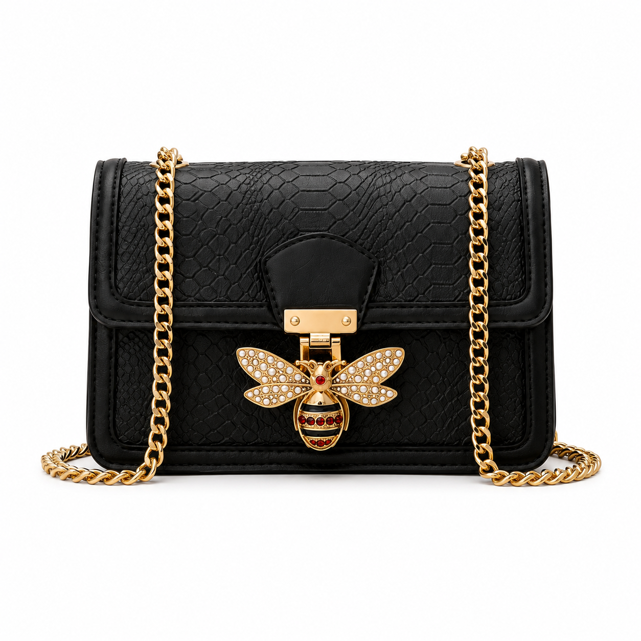 Bee Charm Chain Shoulder Bag