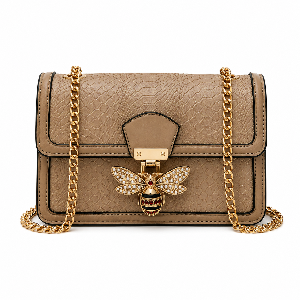 Bee Charm Chain Shoulder Bag