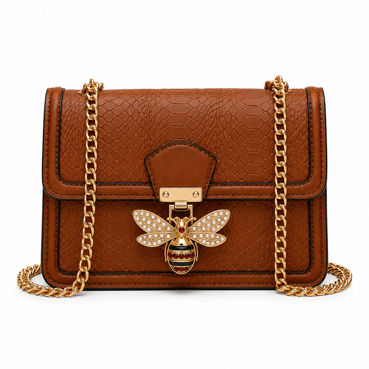 Bee Charm Chain Shoulder Bag