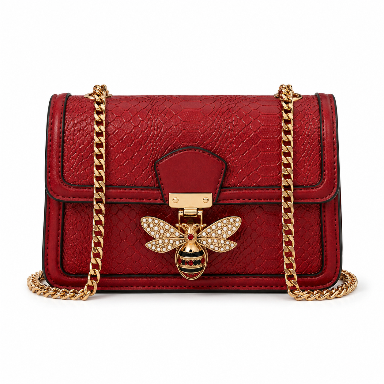 Bee Charm Chain Shoulder Bag